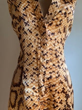 Load image into Gallery viewer, Fantastic 1960’s Vintage Snakeskin Satin Hostess Gown by Fifth Avenue Robes
