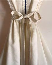 Load image into Gallery viewer, Darling handmade 1970’s vintage ivory poplin maxi sundress
