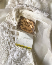 Load image into Gallery viewer, Authentic 1970s Vintage Sheer Ivory Midi Gunne Sax Dress
