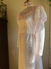 Load image into Gallery viewer, Sale~ 1970’s Vintage Pale Pink Lace dress my Montgomery Ward
