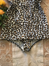 Load image into Gallery viewer, Authentic 1950’s vintage Leopard Print Skirted Swimsuit by Martin Berens of California
