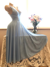 Load image into Gallery viewer, 1980’s vintage periwinkle blue Olga Bodysilk nightgown
