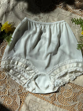 Load image into Gallery viewer, Authentic 1950’s vintage Michelene White Nylon and Lace Granny Panties
