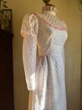 Load image into Gallery viewer, Sale~ 1970’s Vintage Pale Pink Lace dress my Montgomery Ward
