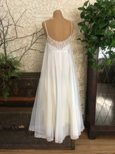 Load image into Gallery viewer, Dreamy 1970’s vintage ivory chiffon nightgown by Lucie Ann
