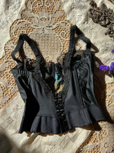 Load image into Gallery viewer, Designer 1960’s vintage Oleg Cassini Bustier Longline Bra and Garter Belt Set
