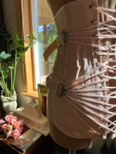 Load image into Gallery viewer, 1950’s Vintage Pink Cotton Fan Lacing Surgical Camp Corset
