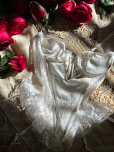 Load image into Gallery viewer, 1980’s Vintage White Satin and Lace Camisole by Faris
