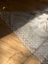 Load image into Gallery viewer, Handmade vintage Ivory Chiffon and Lace Capelet
