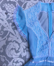 Load image into Gallery viewer, Authentic 1970’s vintage sky blue voile maxi dress

