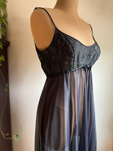 Load image into Gallery viewer, Authentic 1970’s vintage black nightgown by Lucie Ann for Claire Sandra
