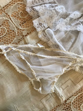 Load image into Gallery viewer, Deadstock 1970s Vintage White Nylon Chiffon &amp; Lace Chemise and Panty Set
