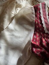 Load image into Gallery viewer, Darling Red Calico and velveteen Peplum Gunne Sax Midi Dress
