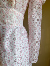 Load image into Gallery viewer, Sale~ 1970’s Vintage Pale Pink Lace dress my Montgomery Ward
