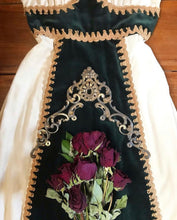 Load image into Gallery viewer, Incredibly rare authentic 1970’s vintage Green Velveteen Gunne Sax dress
