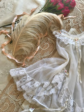 Load image into Gallery viewer, Deadstock 1970s Vintage White Nylon Chiffon &amp; Lace Chemise and Panty Set
