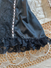 Load image into Gallery viewer, 1970’s 1980’s Vintage Black Nylon and Lace Camisole
