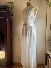Load image into Gallery viewer, 1950’s Vintage White Nylon and Eyelet Lace Nightgown by Carters
