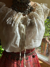 Load image into Gallery viewer, Antique Victorian embroidered eyelet corset cover

