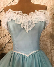 Load image into Gallery viewer, Authentic 1980&#39;s vintage robins egg blue Gunne Sax gown
