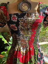 Load image into Gallery viewer, Incredible 1970’s Vintage Smocked Floral Calico Dress
