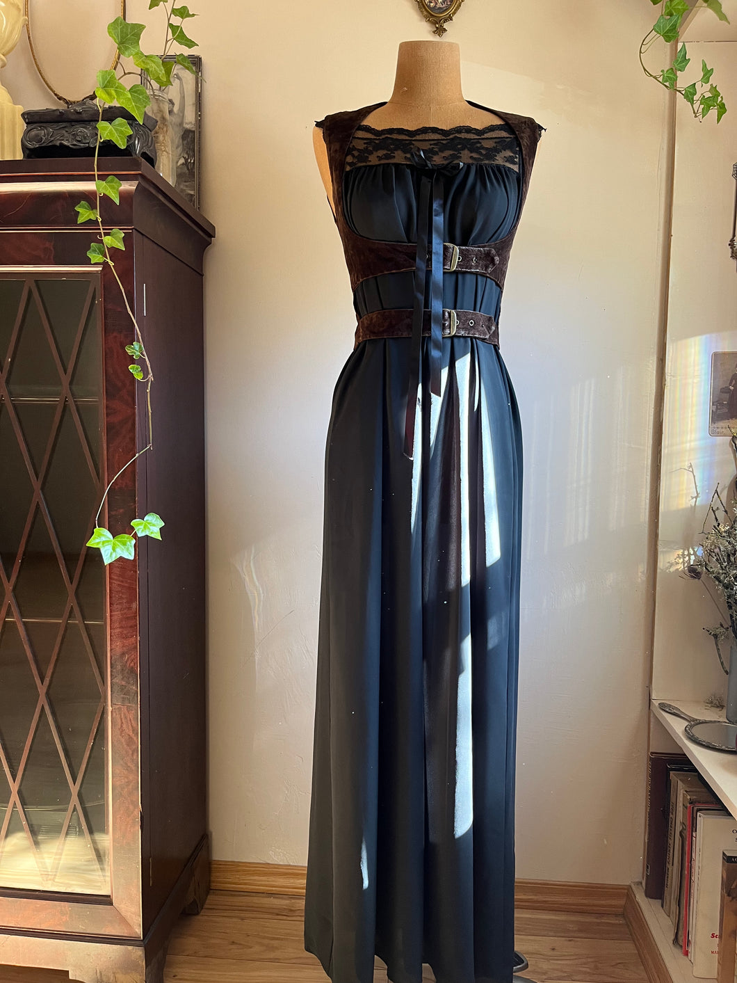 1970’s vintage black nightgown by Deena of California
