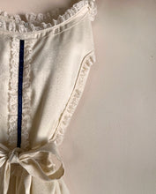Load image into Gallery viewer, Darling handmade 1970’s vintage ivory poplin maxi sundress
