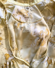 Load image into Gallery viewer, Gorgeous handmade vintage butter yellow satin dress
