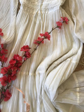 Load image into Gallery viewer, Authentic 1970&#39;s vintage White Crepe Voile Gunne Sax maxi dress
