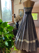 Load image into Gallery viewer, Authentic 1970’s Vintage Garden Floral Calico Gunne Sax Maxi Sundress
