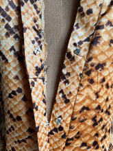 Load image into Gallery viewer, Fantastic 1960’s Vintage Snakeskin Satin Hostess Gown by Fifth Avenue Robes
