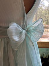 Load image into Gallery viewer, 1970’s Vintage Ice Blue Striped Voile Dress by Roberta

