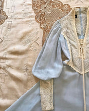 Load image into Gallery viewer, Authentic 1960&#39;s vintage Robins Egg Blue black label Gunne Sax dress
