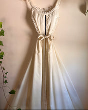 Load image into Gallery viewer, Darling handmade 1970’s vintage ivory poplin maxi sundress
