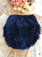 Load image into Gallery viewer, Authentic 1970’s vintage navy ruffle panties by Fantasia
