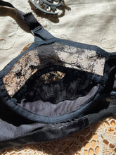 Load image into Gallery viewer, Authentic 1950’s Vintage Black Satin Bullet Bra - Flexaire by Flexees
