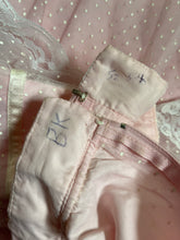 Load image into Gallery viewer, 1970’s Vintage Pale Pink Swiss Dot Chiffon Gown
