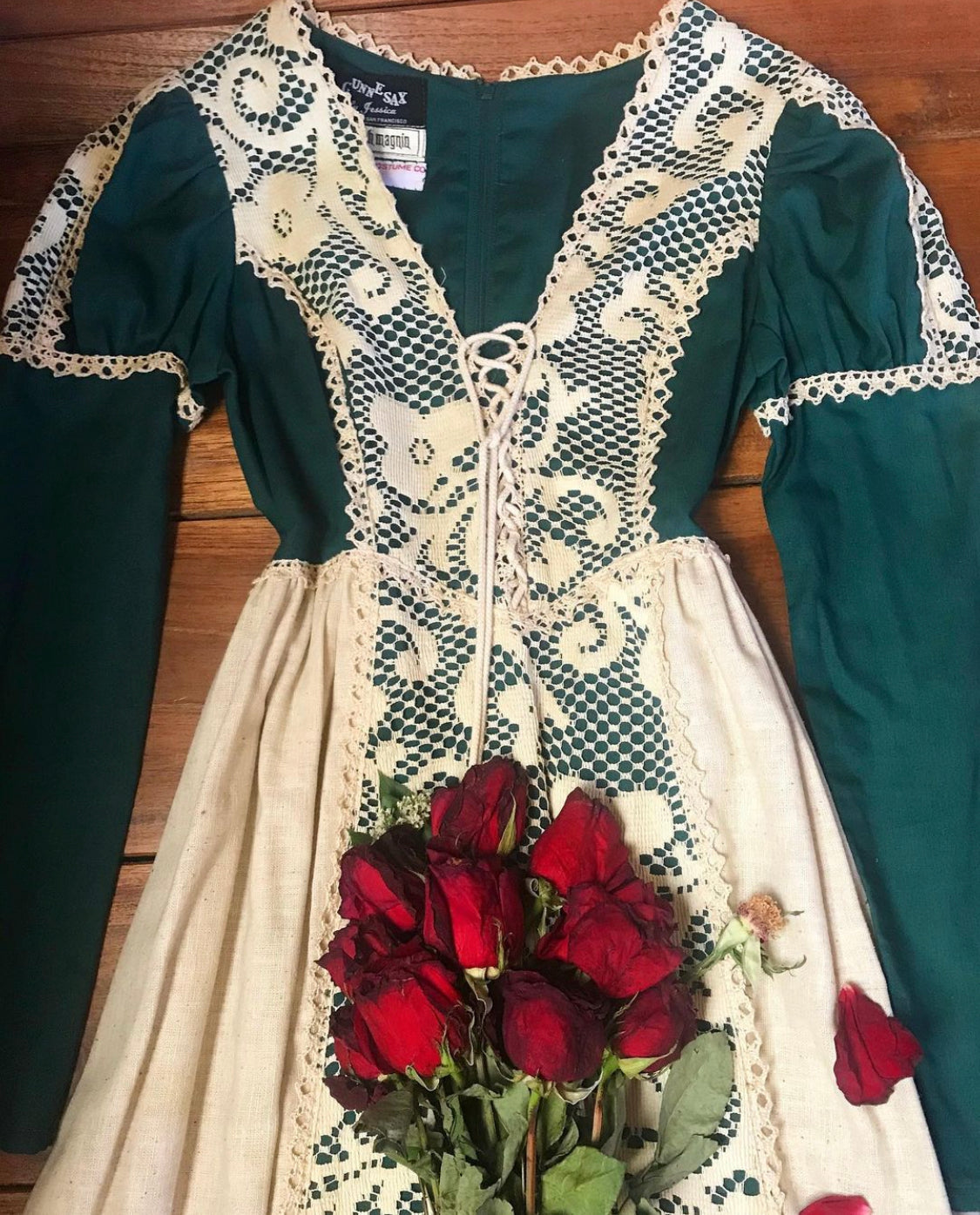 Authentic 1960's vintage Evergreen Black Label Gunne Sax Maxi Dress –  Strange Vintage