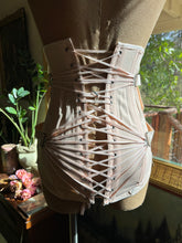 Load image into Gallery viewer, 1950’s Vintage Pink Cotton Fan Lacing Surgical Camp Corset

