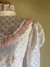 Load image into Gallery viewer, Sale~ 1970’s Vintage Pale Pink Lace dress my Montgomery Ward

