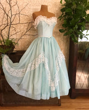 Load image into Gallery viewer, Authentic 1980&#39;s vintage robins egg blue Gunne Sax gown

