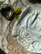 Load image into Gallery viewer, Authentic 1950’s vintage Michelene White Nylon and Lace Granny Panties
