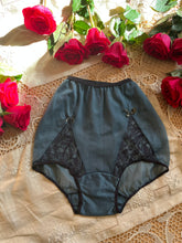 Load image into Gallery viewer, Hand Dyed 1940’s Vintage Plymouth Nylon And Lace Granny Panties
