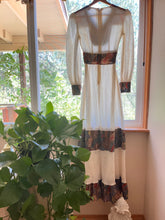 Load image into Gallery viewer, 1970’s vintage crepe and batik cotton dress by Vicky Vaughn
