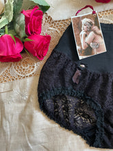 Load image into Gallery viewer, 1960&#39;s Vintage Olga Pretty Partner Black Lace Bubble Girdle Panty
