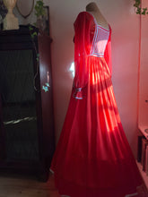 Load image into Gallery viewer, Rare Authentic 1970’s Vintage Rust Satin Rumak Dress
