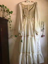 Load image into Gallery viewer, Authentic 1970’s vintage golden rose print Gunne Sax maxi dress
