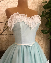 Load image into Gallery viewer, Authentic 1980&#39;s vintage robins egg blue Gunne Sax gown
