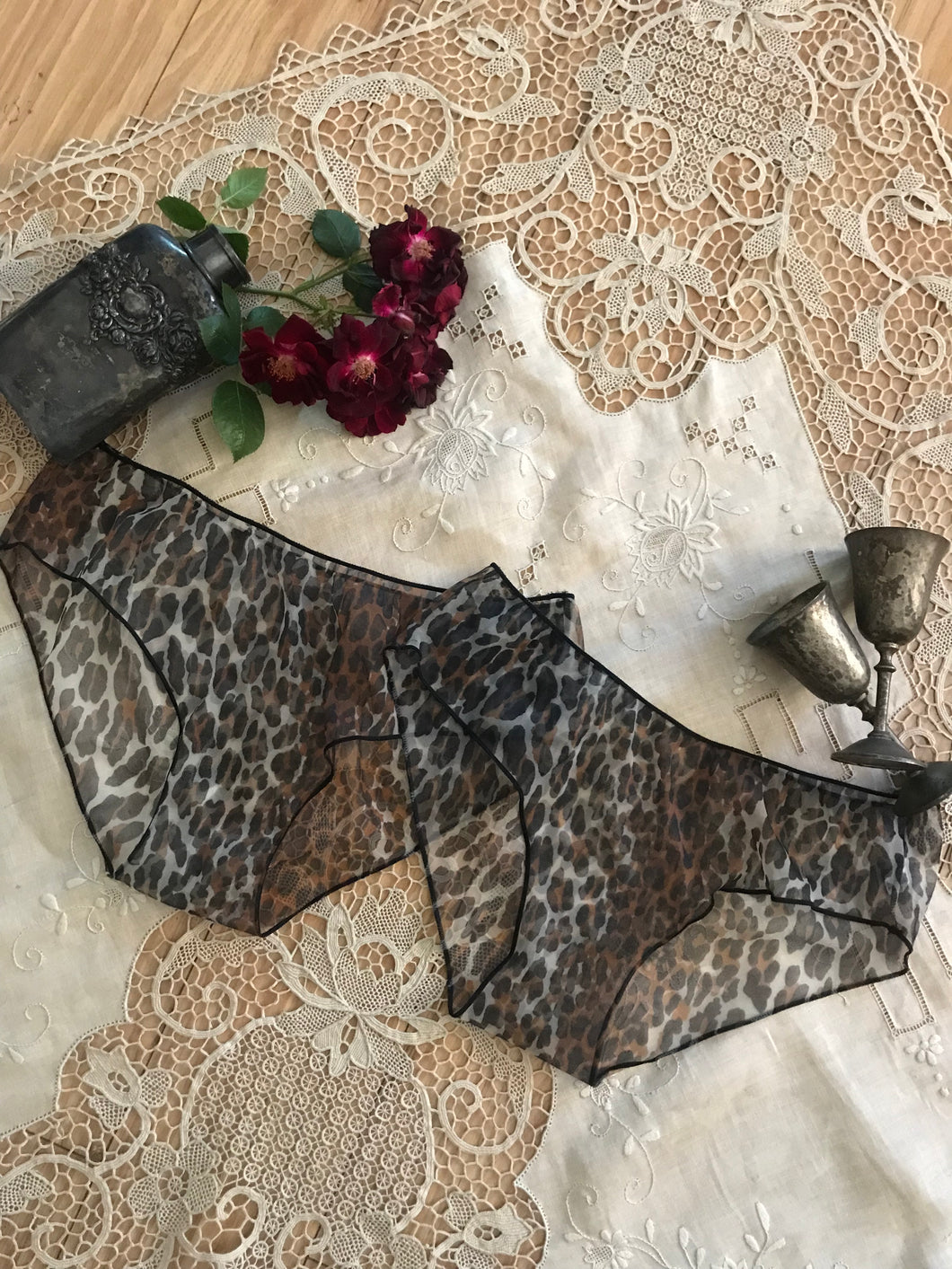 Authentic 1960's Vintage Vanity Fair Leopard Nylon Hip Hugger Bikini Panties