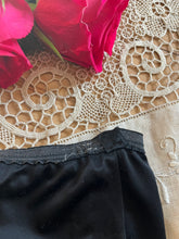 Load image into Gallery viewer, Authentic 1960’s vintage Kayser Black Nylon Pillow Tab Granny Panties
